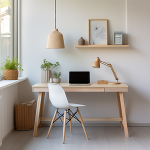 Minimalistisches Homestaging Homeoffice